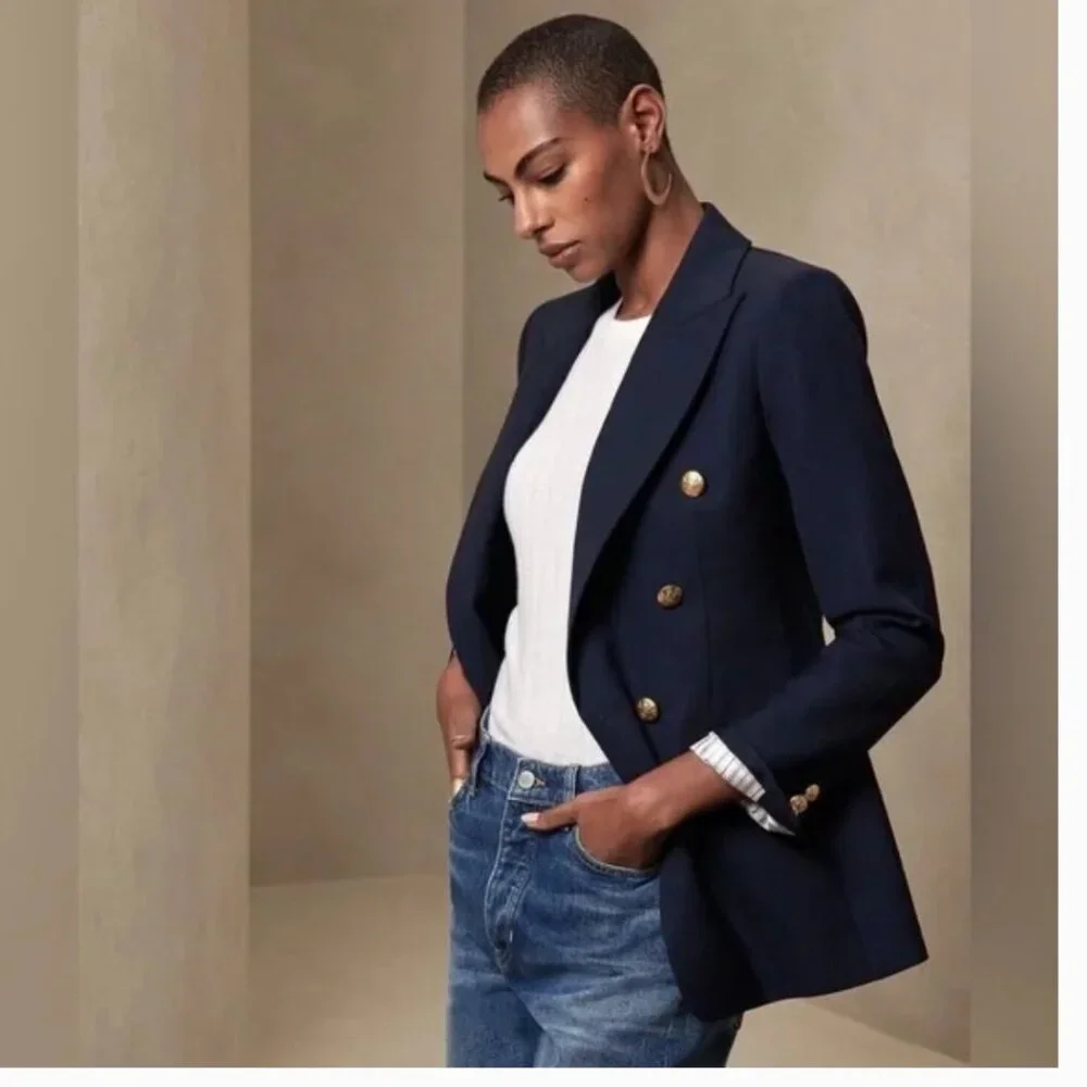 Banana Republic Captain’s Blazer Navy - Picture 1 of 3